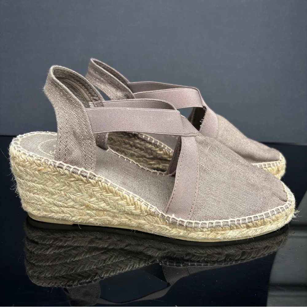 Toni Pons Ter Slingback Espadrille Wedge Sandals Size 6.5 - Picture 2 of 10